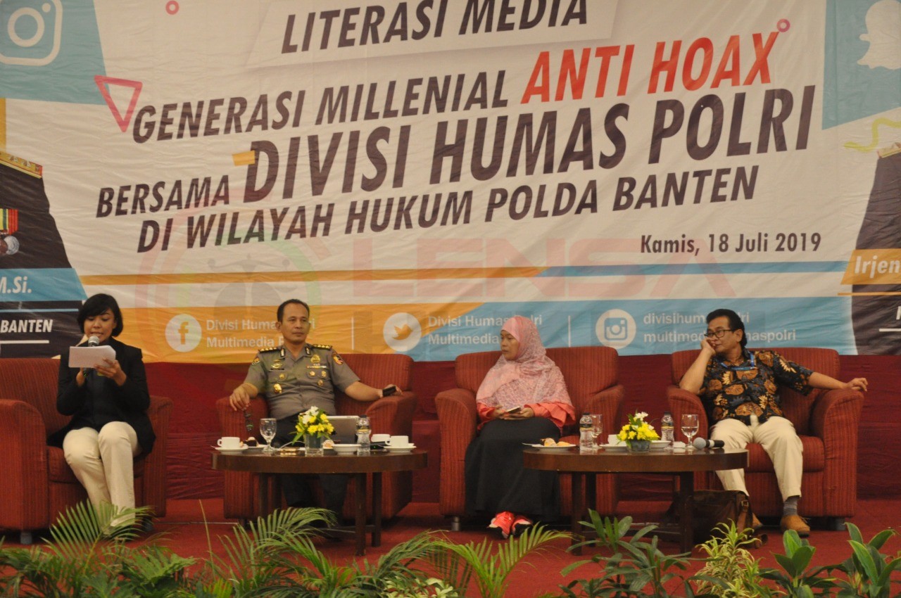 LensaHukum.co.id - IMG 20190718 WA0057 - Divhumas Polri Gelar Literasi Media Generasi Milenial Anti Hoax Di Banten