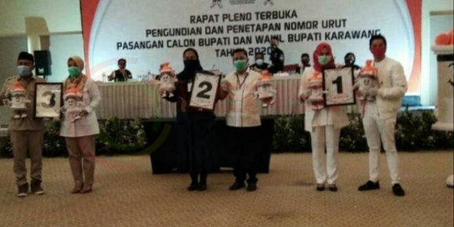 LensaHukum.co.id - IMG 20200924 WA0045 660x330 - Pengambilan Nomor Urut Para Paslon ( Pasangan Calon ) Bupati Dan Wakil Bupati Karawang 2020 - 2025