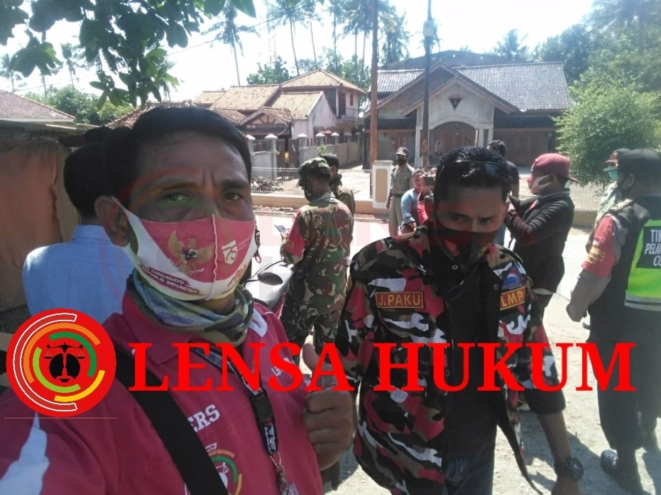 LensaHukum.co.id - Screenshot 20200930 222009 KineMaster - Laskar Merah Putih Polsek Sukatani Dan TNI Gelar Rajia Masker