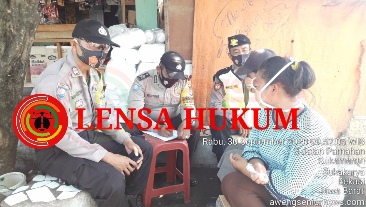 LensaHukum.co.id - Screenshot 20200930 222448 KineMaster - Laskar Merah Putih Polsek Sukatani Dan TNI Gelar Rajia Masker