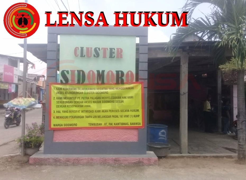 LensaHukum.co.id - Screenshot 20201104 220904 KineMaster - Diduga Konflik Badan Jalan Perumahan Sidomoro Sriamur Belum Terselesaikan