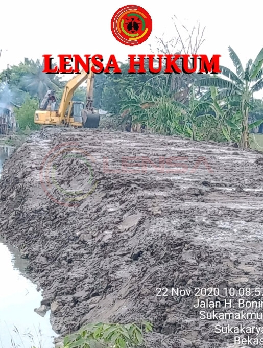 LensaHukum.co.id - Screenshot 20201127 173758 KineMaster - Proyek Siluman Normalisasi Kali Caringin Pembetokan Desa Sukamakmur Kabupaten Bekasi