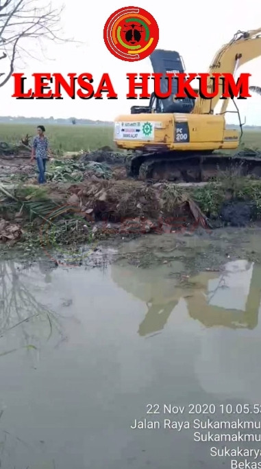 LensaHukum.co.id - Screenshot 20201127 173915 KineMaster - Proyek Siluman Normalisasi Kali Caringin Pembetokan Desa Sukamakmur Kabupaten Bekasi