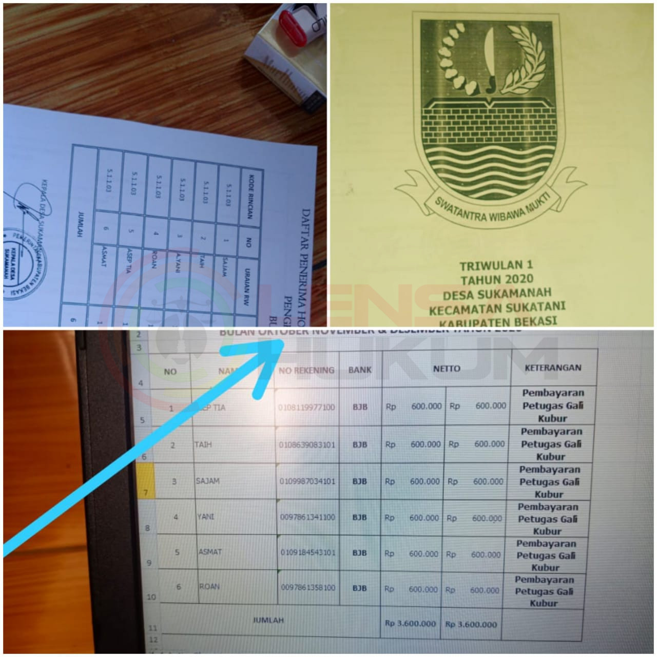 LensaHukum.co.id - IMG 20210129 WA0031 - Warga Desa Sukamanah BLT 2020 Baru 2 kali Mendapatkan Sisanya Kemana dan Tukang Gali Kubur Gaji Diduga Tidak Sesuai Laporan