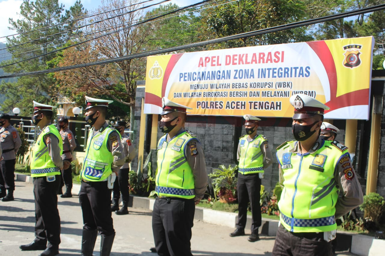 LensaHukum.co.id - IMG 20210224 WA0100 - Polres Aceh Tengah Deklarasi Zona Integritas Wilayah Bebas Korupsi