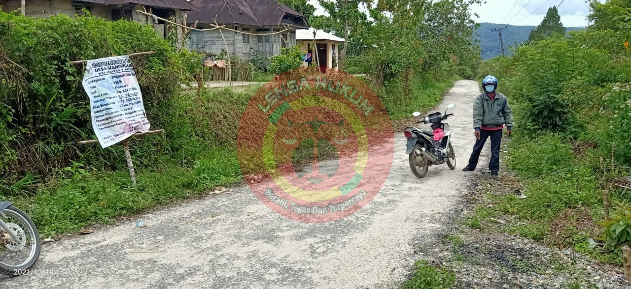 LensaHukum.co.id - IMG 20211210 WA0068 - Pengaspalan Jalan Desa Siandorandor Kabupaten Tapanuli Utara, Belum Lama Sudah Rusak