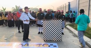 Warga Tambun Utara Antusias ikuti Gerak Jalan Menyambut Hari Jadi Kabupaten Bekasi Ke -75